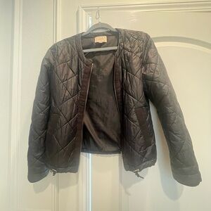 LOFT Quilted Black Light Puffer Jacket